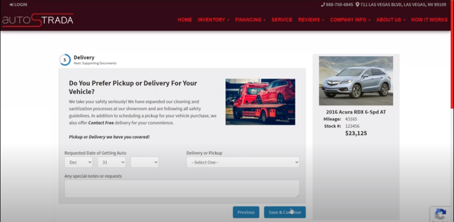 Virtual Dealer Car Delivery Options