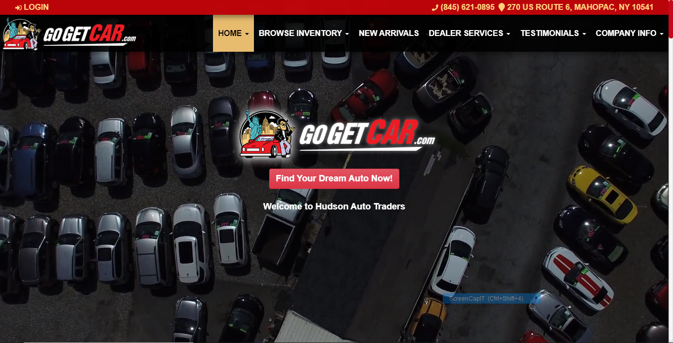 Auto Dealer Website Software Video Header Example