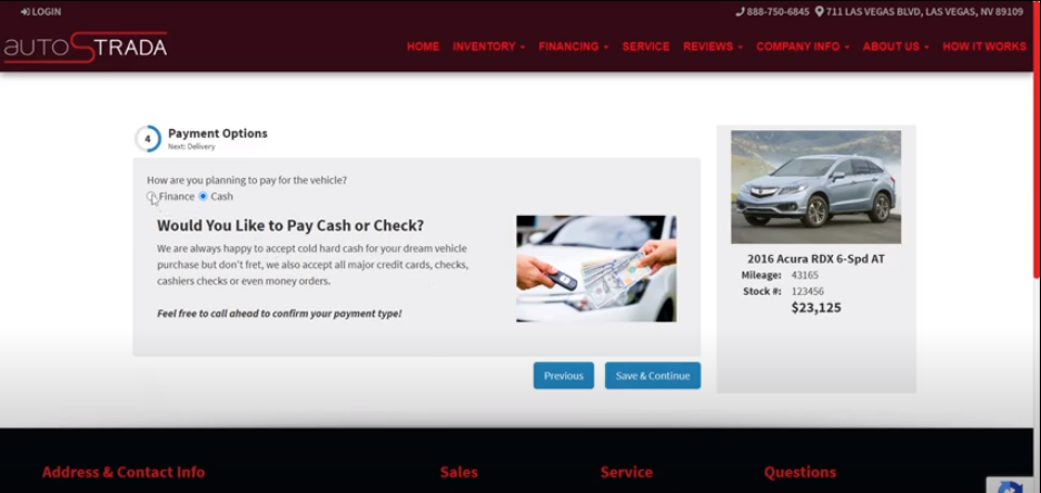 Online Car Sales Payment