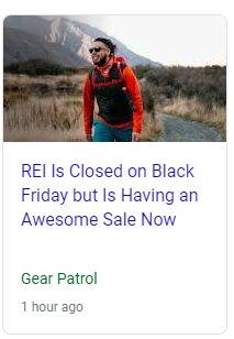 How to Stand out on Black Friday Example: REI