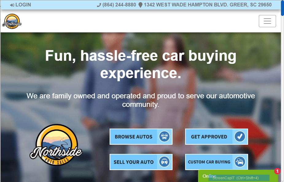 Conversion Optimized Auto Dealer Website Example 1