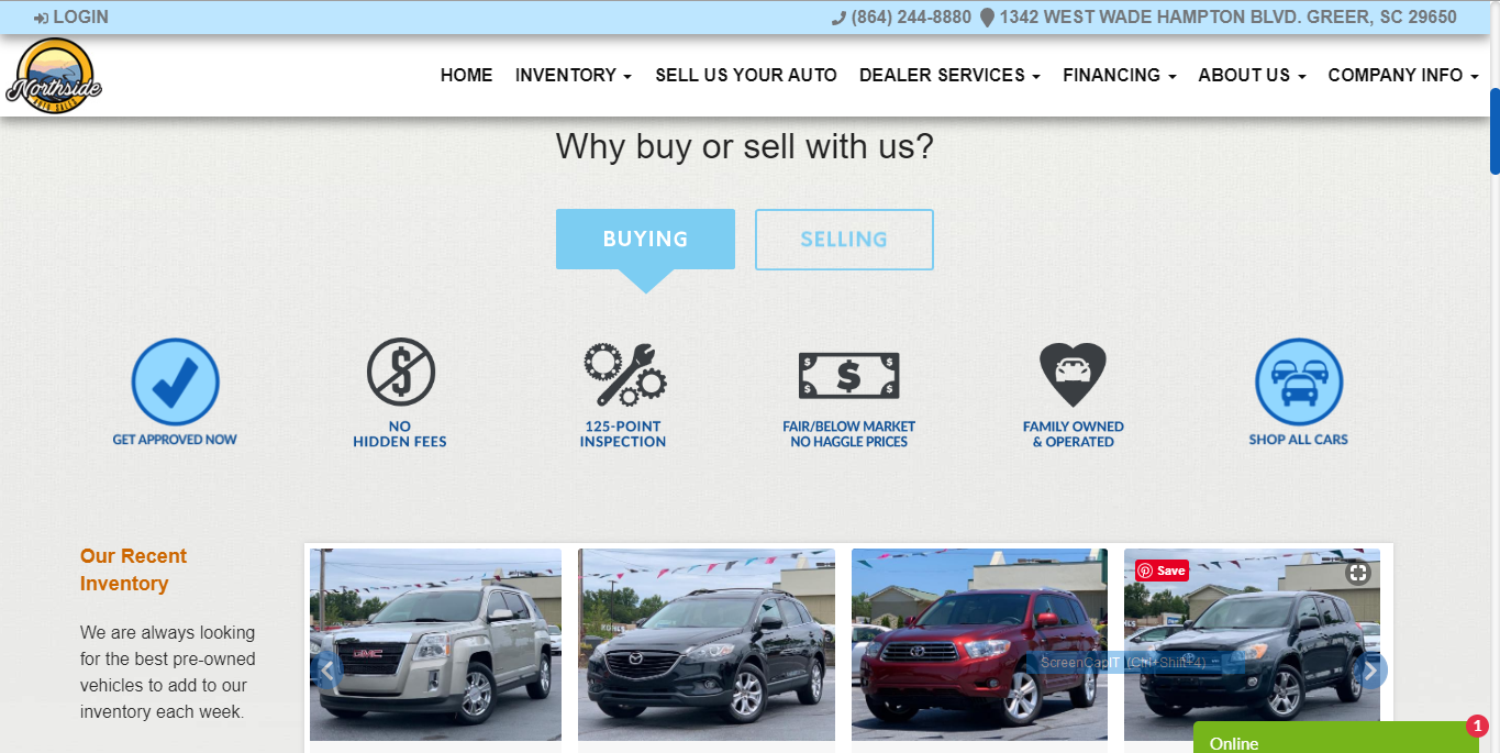 Conversion Optimized Auto Dealer Website Example