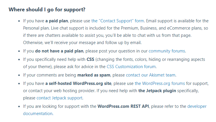 Wordpress support