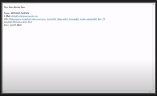 Virtual Dealer Automated Admin Email